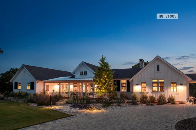 一層田園風(fēng)格別墅圖片，附室內(nèi)裝修圖