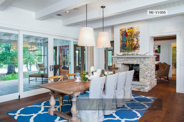 一層田園風(fēng)格別墅圖片，附室內(nèi)裝修圖