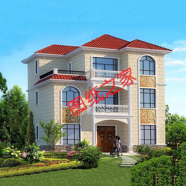 12x12農村三層樓房設計圖，帶建好的實拍照片