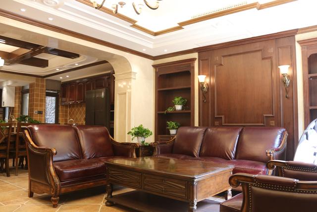 美式別墅豪宅裝修設(shè)計方案圖片，還帶小院子