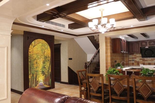 美式別墅豪宅裝修設(shè)計方案圖片，還帶小院子