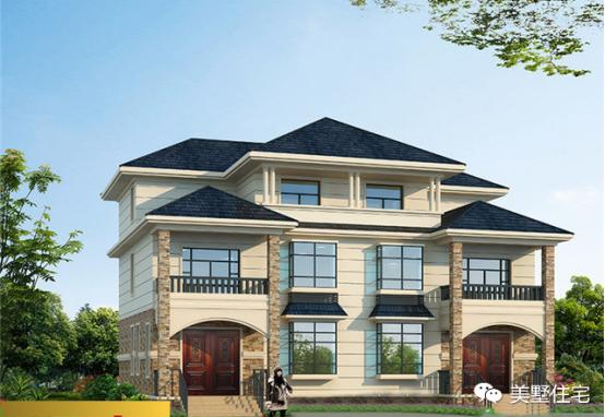 兄弟倆就該這樣自建房，2款三層雙拼樓房設(shè)計(jì)圖