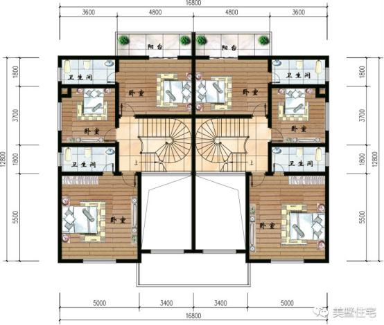 兄弟倆就該這樣自建房，2款三層雙拼樓房設(shè)計(jì)圖