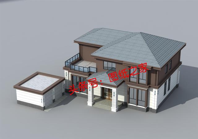 好看不貴的二層新中式別墅，帶玄關、車庫，20萬建好！