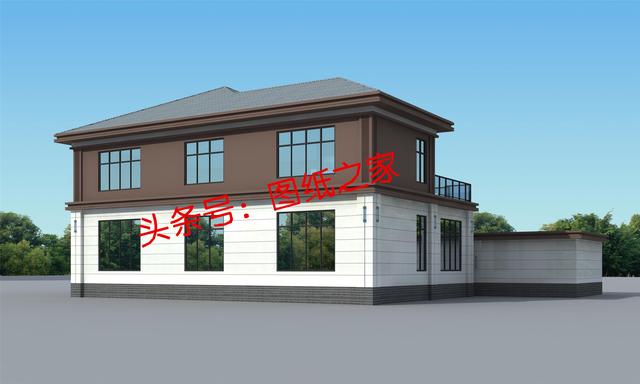 好看不貴的二層新中式別墅，帶玄關、車庫，20萬建好！