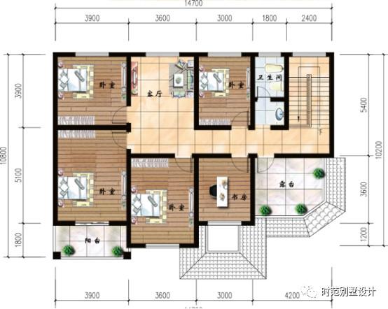田園風(fēng)格農(nóng)村二層房屋設(shè)計圖，看著就愜意