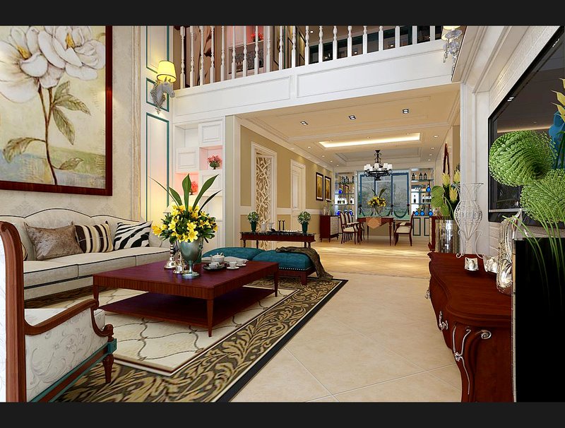 300平歐美風(fēng)情別墅裝修案例，這錢花得值