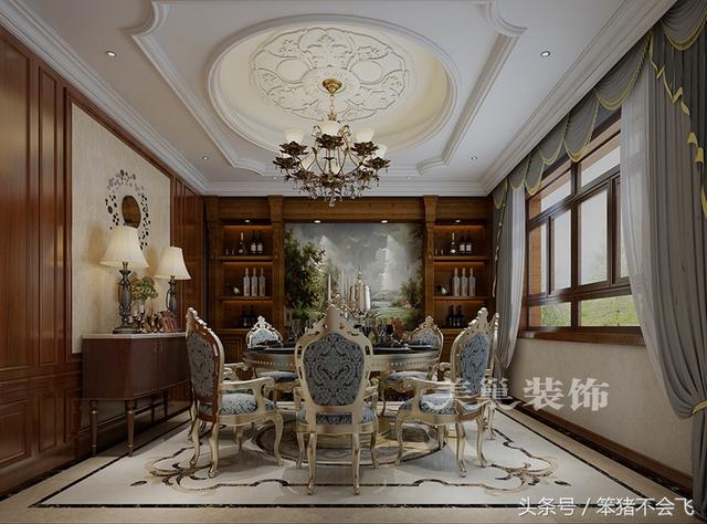 郊區(qū)自建別墅，古典風(fēng)格裝新案例實(shí)拍，土豪