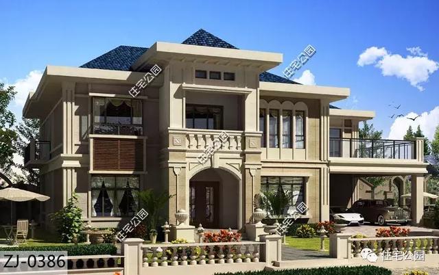 20X16米農(nóng)村二層別墅設(shè)計戶型圖，高端大氣，功能齊全