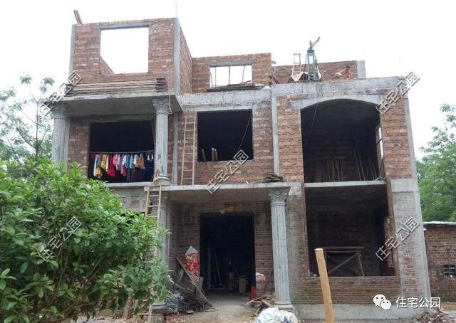 湖南農村蓋別墅過程實拍，附方案圖和建好實景照片