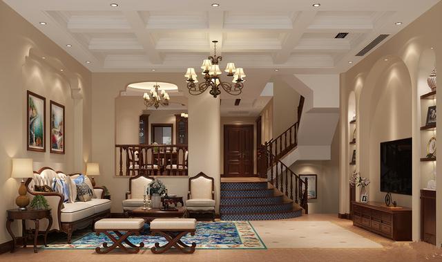 聯(lián)排別墅美式裝修風格案例實拍，看完都豎大拇指