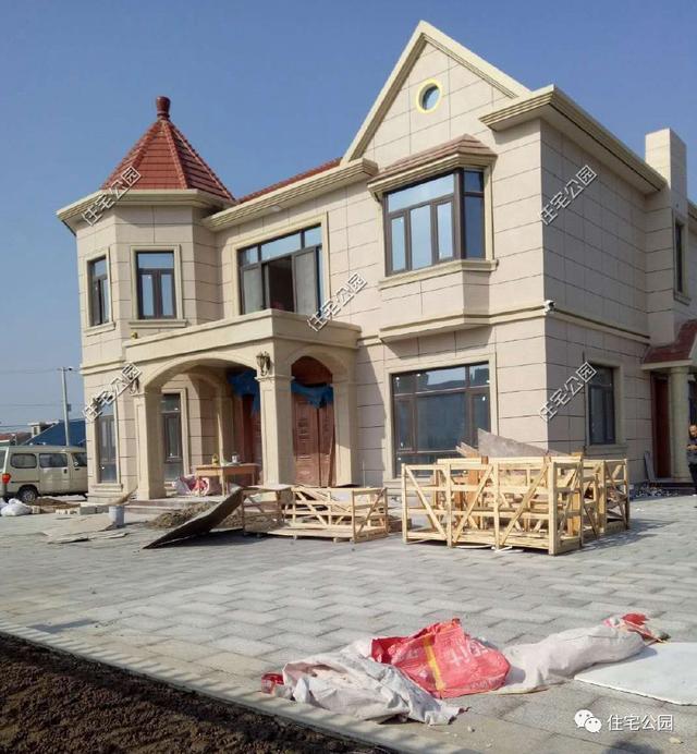 12X14米新農村二層小別墅設計圖，附建好實拍照片