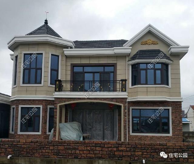 12X14米新農村二層小別墅設計圖，附建好實拍照片