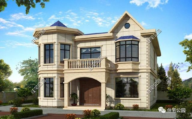 12X14米新農村二層小別墅設計圖，附建好實拍照片