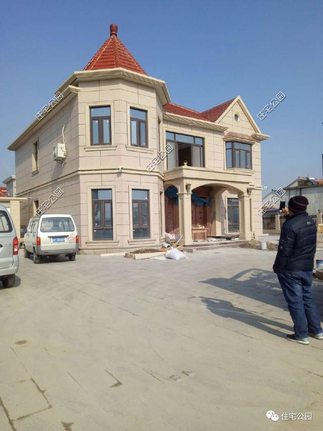 12X14米新農村二層小別墅設計圖，附建好實拍照片