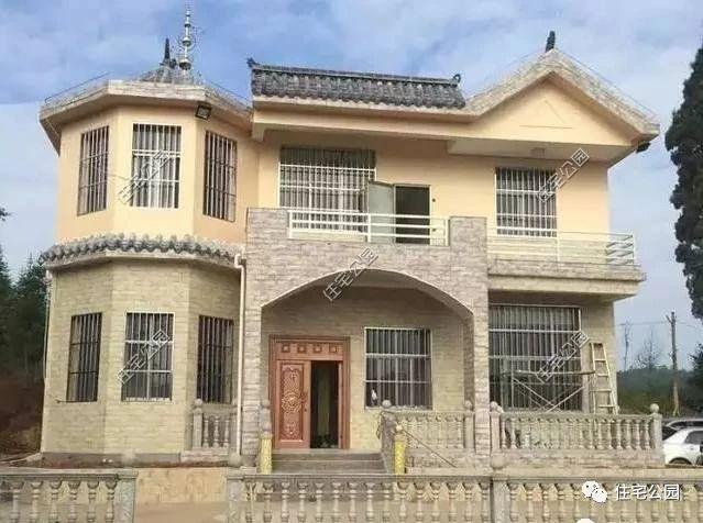 12X14米新農村二層小別墅設計圖，附建好實拍照片