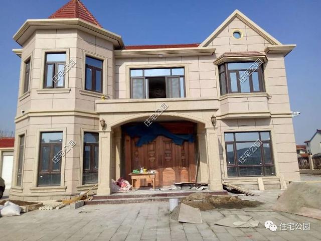 12X14米新農村二層小別墅設計圖，附建好實拍照片