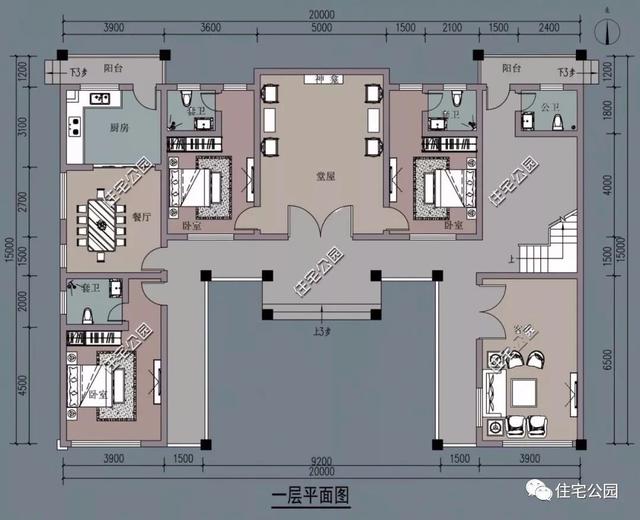 10套帶堂房的自建房戶型圖，喜歡堂房的快來(lái)看看