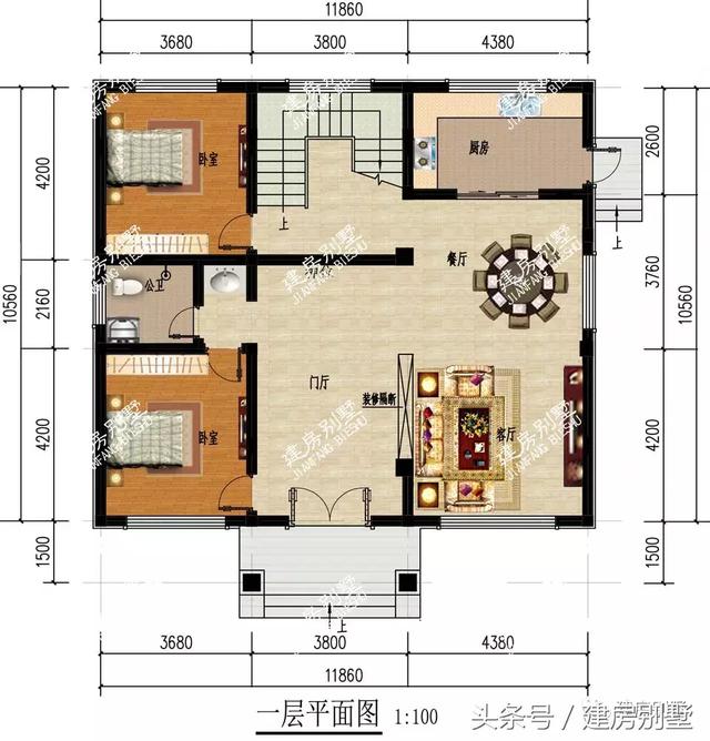 2款農(nóng)村三層豪宅戶型圖，建好絕對(duì)有面子
