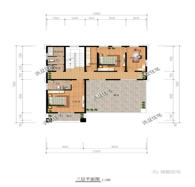 精選的三款農村四層別墅戶型圖，攢夠錢肯定建一棟