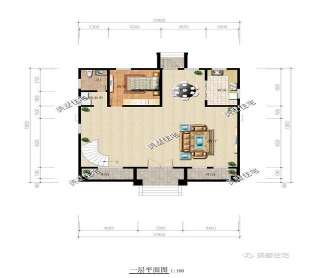精選的三款農村四層別墅戶型圖，攢夠錢肯定建一棟