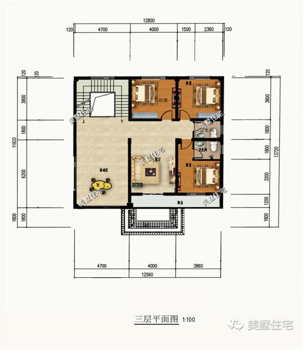 精選的三款農村四層別墅戶型圖，攢夠錢肯定建一棟