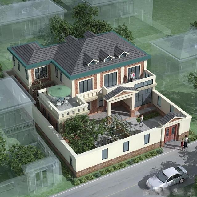 15*15米帶院子中式二樓別墅設(shè)計(jì)圖，品質(zhì)生活就靠它了