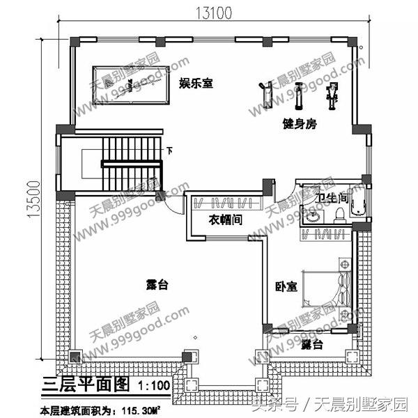 40萬帶大露臺的三層別墅設(shè)計(jì)圖，漂亮、高端
