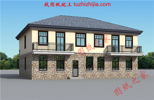 鄉(xiāng)下二層樓房設(shè)計圖，大窗戶打造的客廳，一起享受大面積采光的溫暖