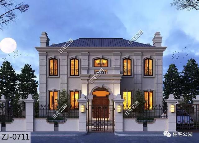 二層法式別墅設(shè)計(jì)方案圖，看一眼就喜歡上了