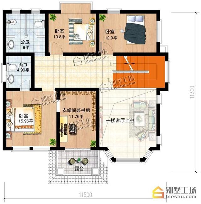 25萬自建農(nóng)村三層樓房圖，占地120平左右