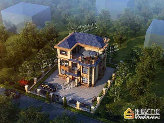 25萬自建農(nóng)村三層樓房圖，占地120平左右