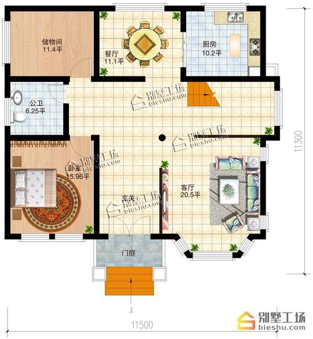 25萬自建農(nóng)村三層樓房圖，占地120平左右