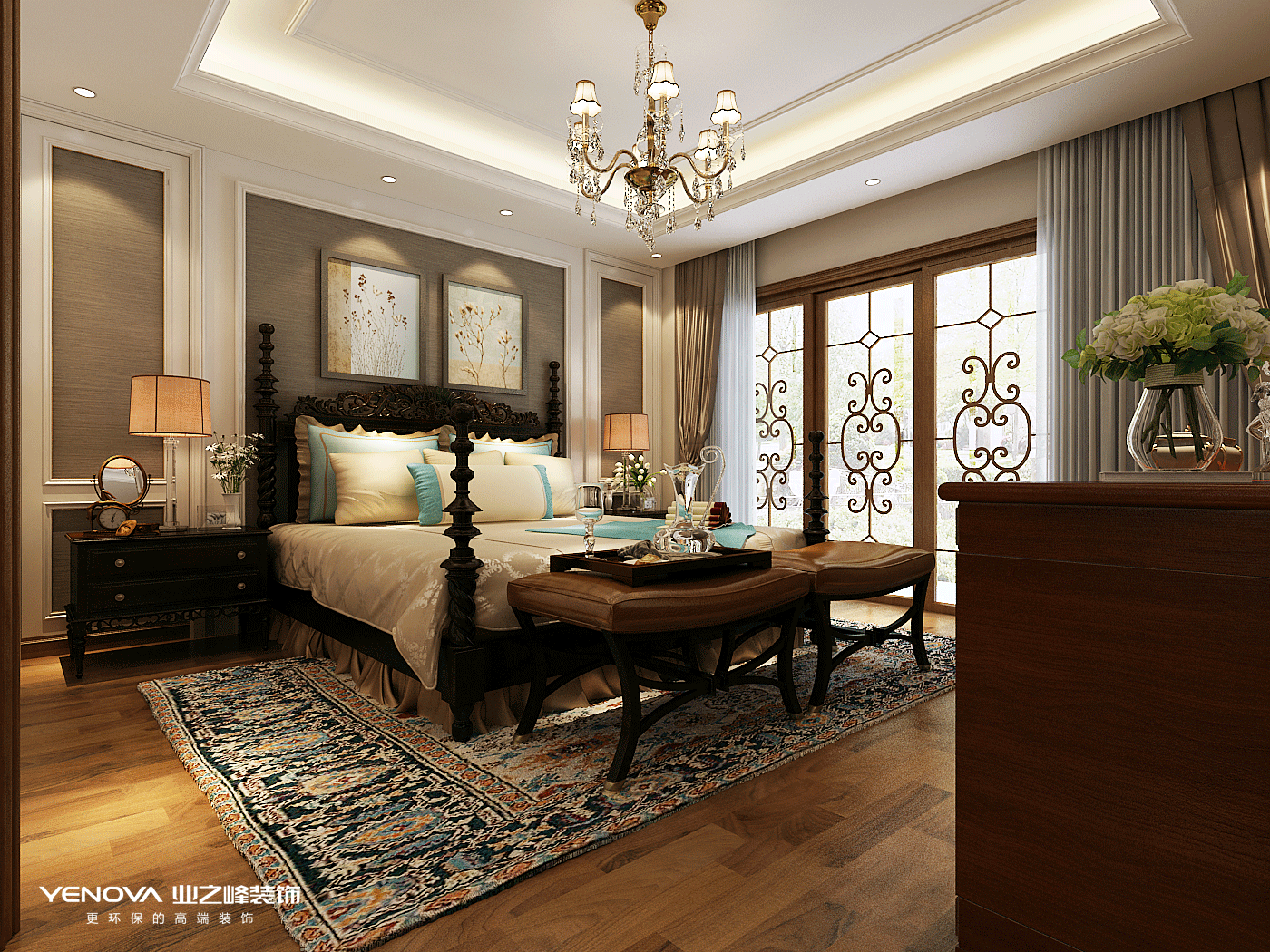 碧桂園別墅設計美式風格裝修效果圖，高端、大氣