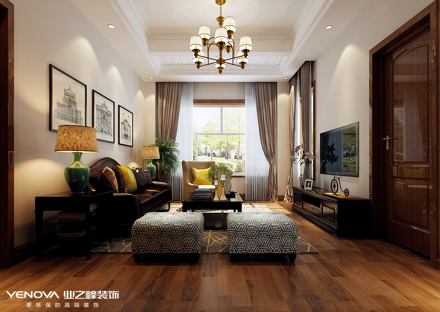 碧桂園別墅設計美式風格裝修效果圖，高端、大氣