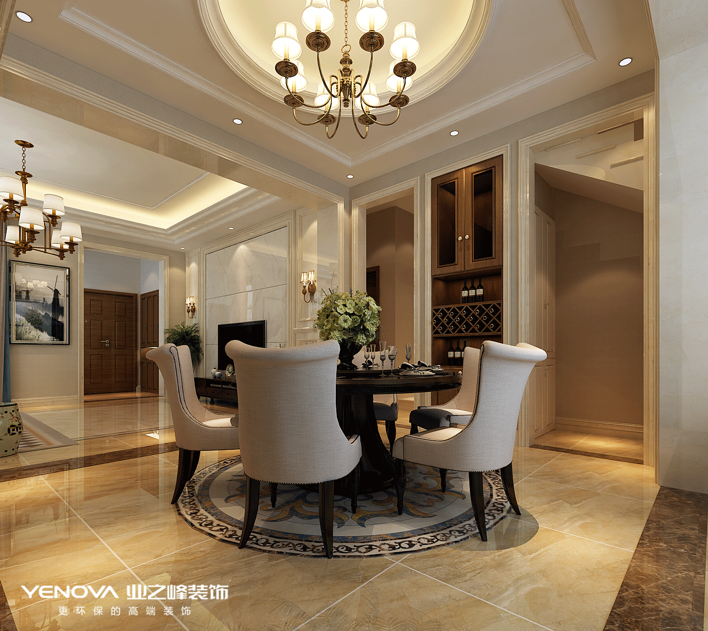 碧桂園別墅設計美式風格裝修效果圖，高端、大氣