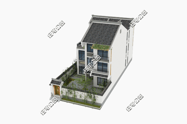 10X25米的帶庭院自建中式合院設(shè)計方案如何做？