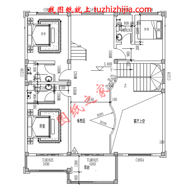 歐式大氣三層小別墅設(shè)計(jì)圖紙，外觀、造型大方，色彩明快