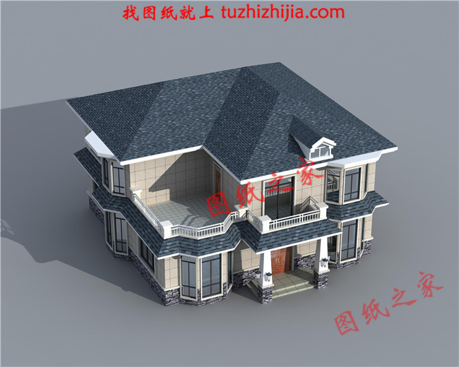 150平米二層鄉(xiāng)村小別墅，戶型合理，外觀清新淡雅