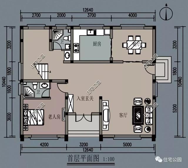 12X10米農村2層現代小樓圖，比洋別墅漂亮多了