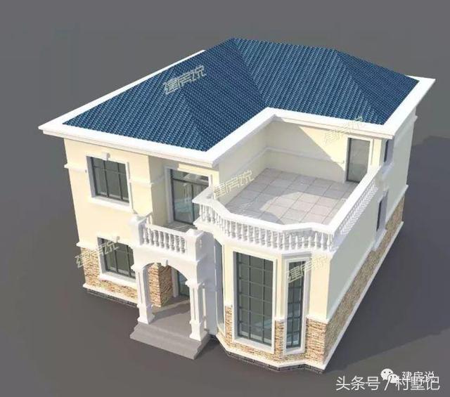 11*11米經(jīng)典兩層農(nóng)村小樓施工案例，附戶型方案設(shè)計圖