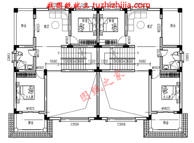 農(nóng)村簡單雙拼小戶型，簡單適用，客廳中空，占地210平方米