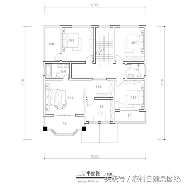 帶堂屋二層農(nóng)村小樓圖，35萬(wàn)建好主體