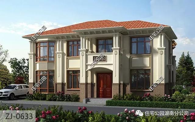 15X14米農(nóng)村二層別墅設(shè)計方案圖，帶堂屋