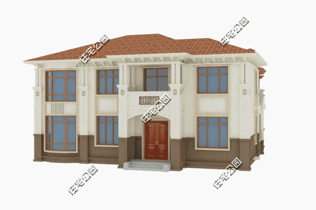 15X14米農(nóng)村二層別墅設(shè)計方案圖，帶堂屋