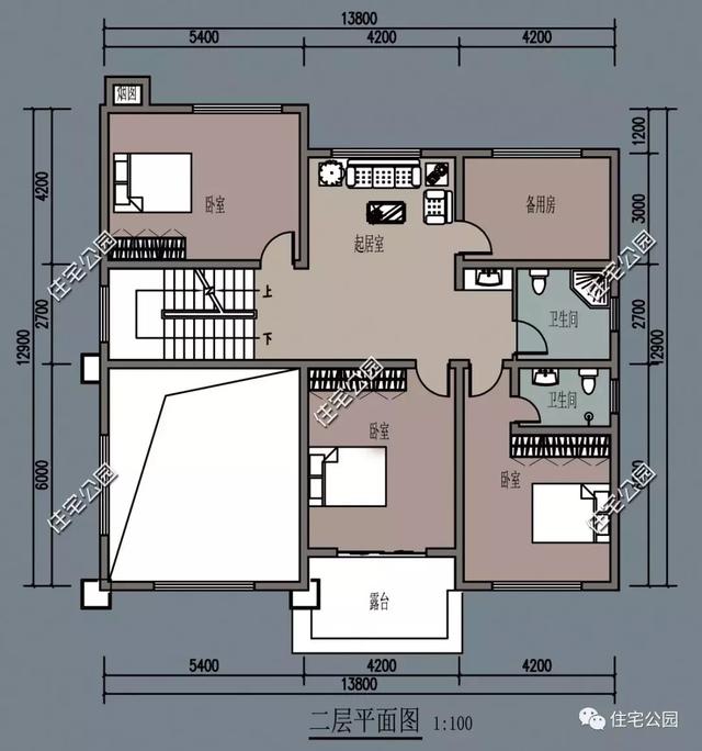 農(nóng)村14X14米樓房設(shè)計(jì)圖，3種方案供您選擇