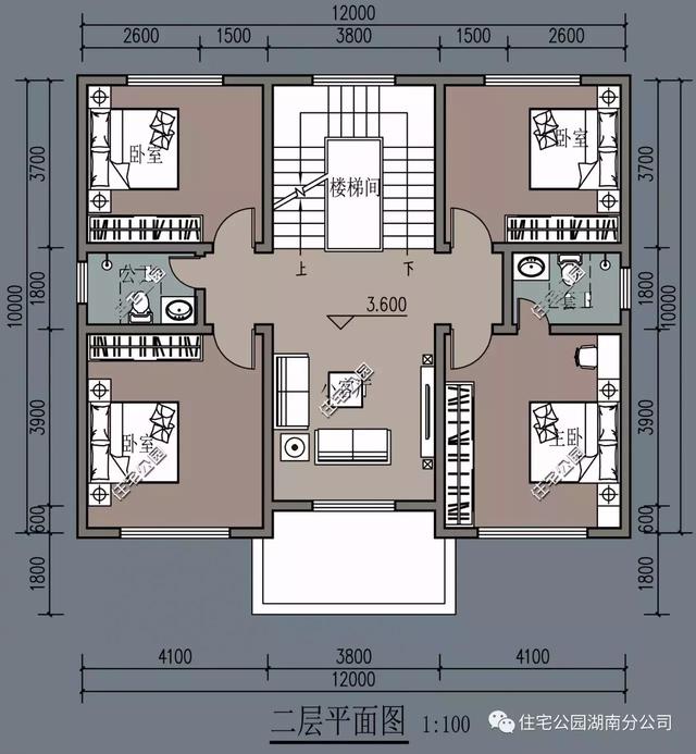 農(nóng)村14X14米樓房設(shè)計(jì)圖，3種方案供您選擇