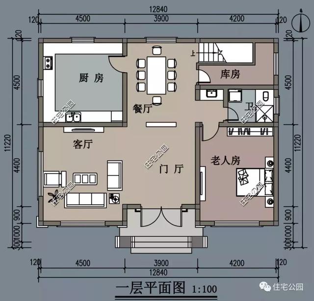 農(nóng)村14X14米樓房設(shè)計(jì)圖，3種方案供您選擇