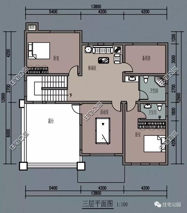 農(nóng)村14X14米樓房設(shè)計(jì)圖，3種方案供您選擇