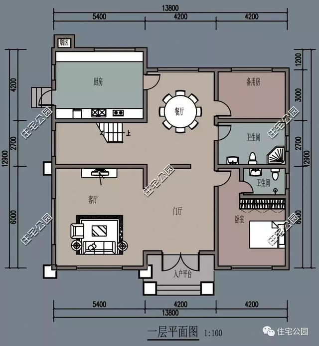 農(nóng)村14X14米樓房設(shè)計(jì)圖，3種方案供您選擇